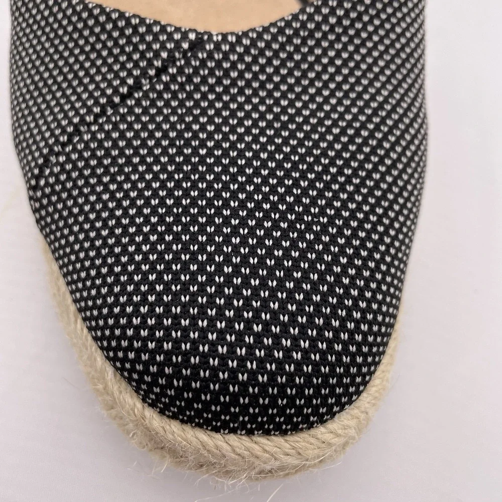 Lifestride Kimmie Espadrille Wedge Black Polkadot Shock‎ Absorption Women 9.5 M